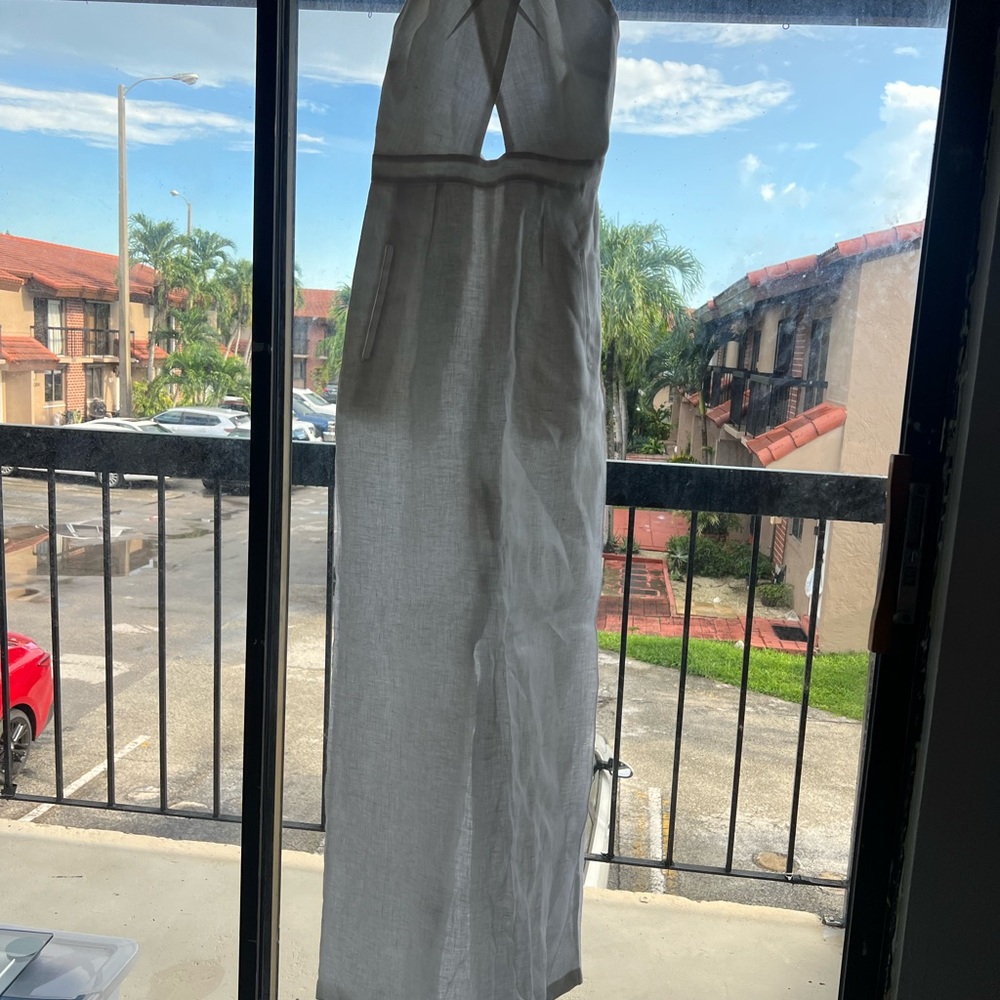 Womens White Halter Jumpsuit
